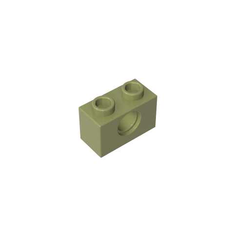 Gobricks,Technic Brick 1 x 2 [1 Hole],3700,3700b