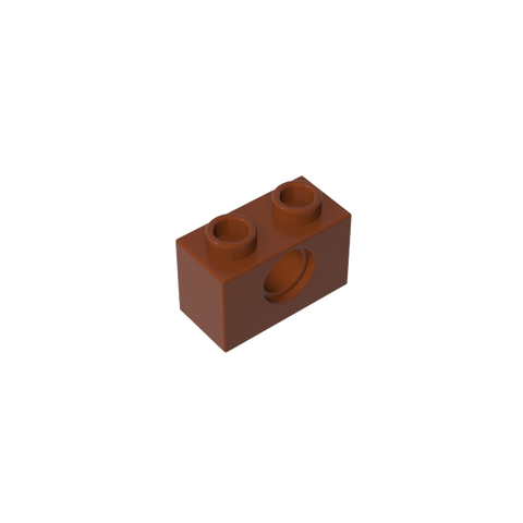 Gobricks,Technic Brick 1 x 2 [1 Hole],3700,3700b