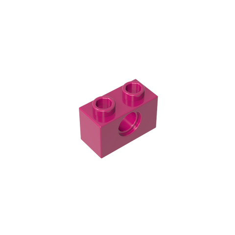 Gobricks,Technic Brick 1 x 2 [1 Hole],3700,3700b