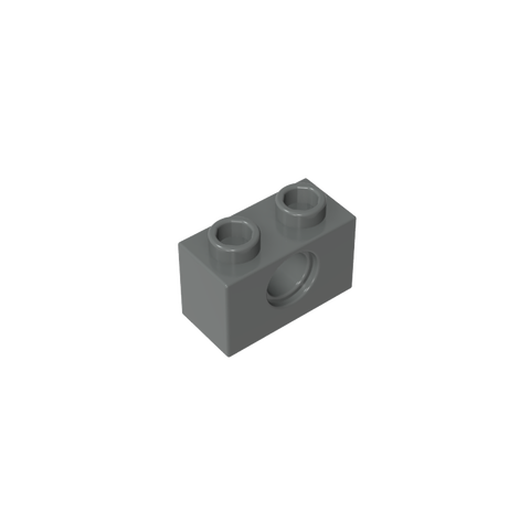 Gobricks,Technic Brick 1 x 2 [1 Hole],3700,3700b