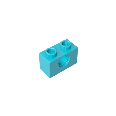 Gobricks,Technic Brick 1 x 2 [1 Hole],3700,3700b