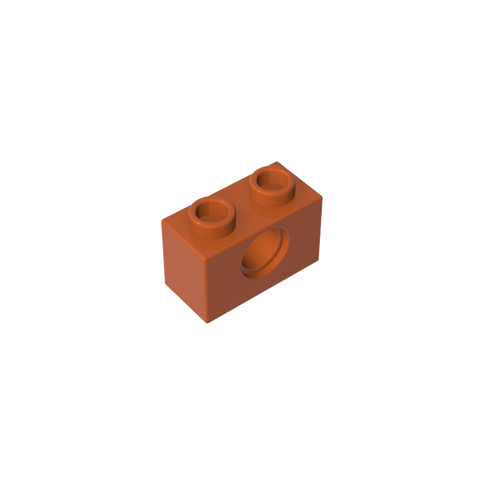 Gobricks,Technic Brick 1 x 2 [1 Hole],3700,3700b