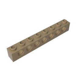 Technic Brick 1 x 8 [7 Holes],3702