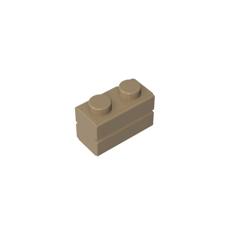 Gobricks,Brick Special 1 x 2 with Masonry Brick Profile,98283