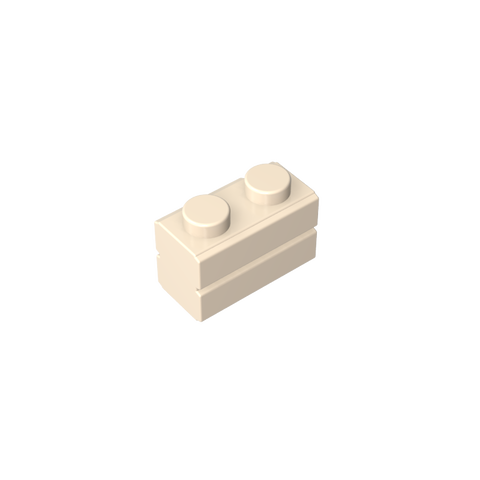 Gobricks,Brick Special 1 x 2 with Masonry Brick Profile,98283