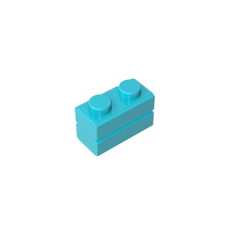 Gobricks,Brick Special 1 x 2 with Masonry Brick Profile,98283