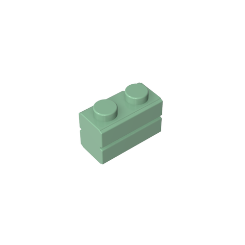 Gobricks,Brick Special 1 x 2 with Masonry Brick Profile,98283