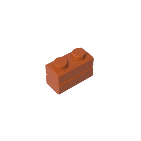 Gobricks,Brick Special 1 x 2 with Masonry Brick Profile,98283