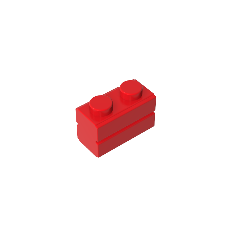Gobricks,Brick Special 1 x 2 with Masonry Brick Profile,98283