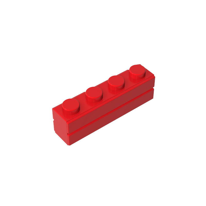 Gobricks,Brick Special 1 x 4 with Masonry Brick Profile,15533