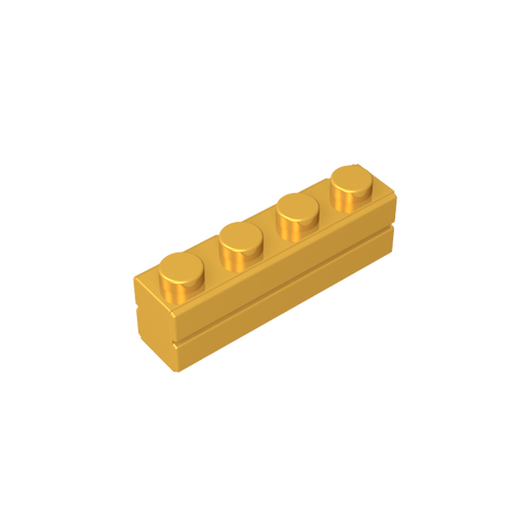 Gobricks,Brick Special 1 x 4 with Masonry Brick Profile,15533