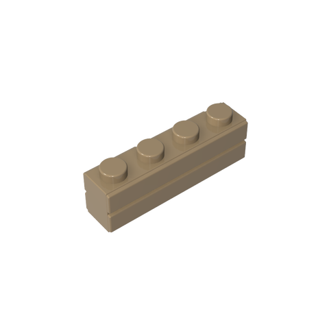 Gobricks,Brick Special 1 x 4 with Masonry Brick Profile,15533