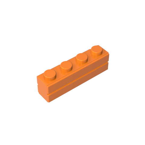 Gobricks,Brick Special 1 x 4 with Masonry Brick Profile,15533