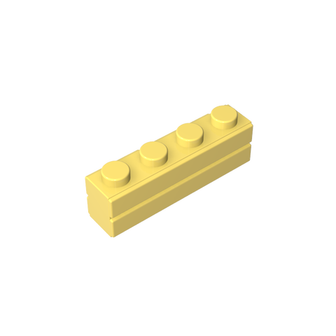 Gobricks,Brick Special 1 x 4 with Masonry Brick Profile,15533