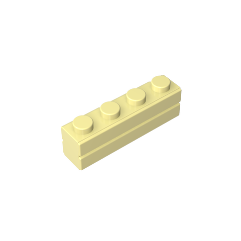 Gobricks,Brick Special 1 x 4 with Masonry Brick Profile,15533