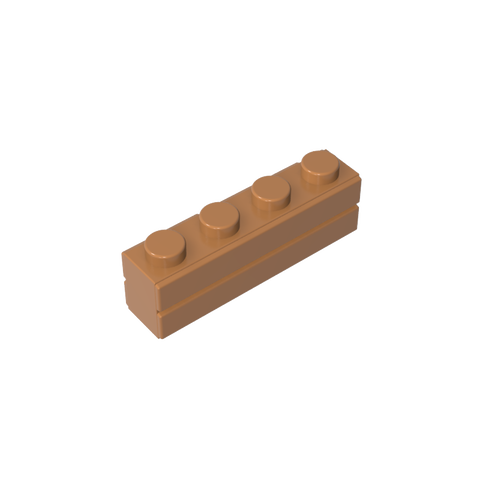 Gobricks,Brick Special 1 x 4 with Masonry Brick Profile,15533
