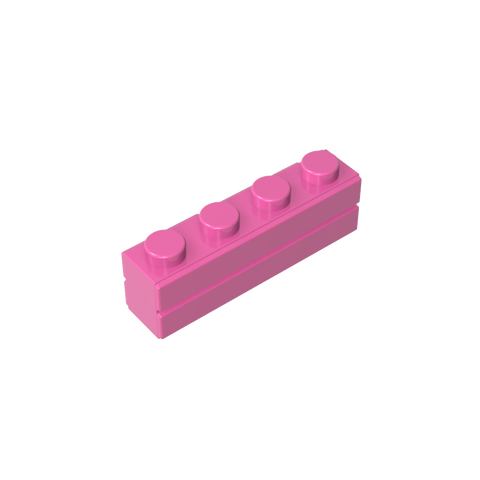 Gobricks,Brick Special 1 x 4 with Masonry Brick Profile,15533