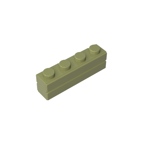 Gobricks,Brick Special 1 x 4 with Masonry Brick Profile,15533