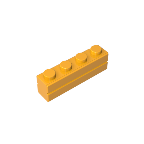 Gobricks,Brick Special 1 x 4 with Masonry Brick Profile,15533