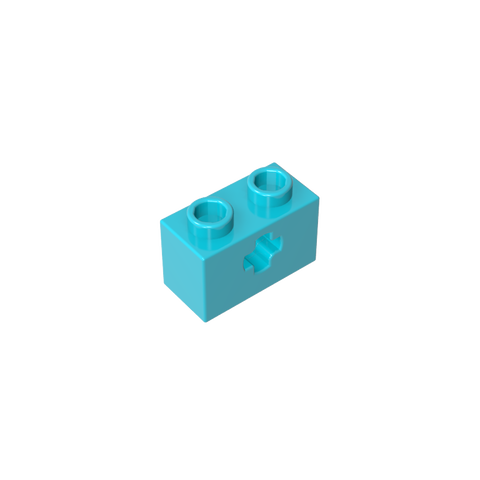 Gobricks,Technic Brick 1 x 2 with Axle Hole Type 1 [+ Opening] and Bottom Pin,32064a,32064,32064b,31493,32064c