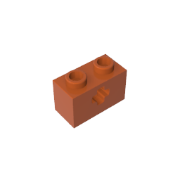 Technic Brick 1 x 2 with Axle Hole Type 1 [+ Opening] and Bottom Pin ,32064