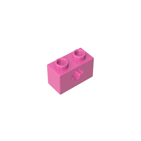 Gobricks,Technic Brick 1 x 2 with Axle Hole Type 1 [+ Opening] and Bottom Pin,32064a,32064,32064b,31493,32064c