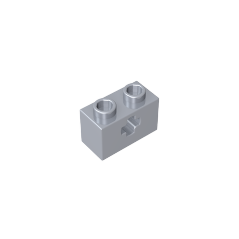 Gobricks,Technic Brick 1 x 2 with Axle Hole Type 1 [+ Opening] and Bottom Pin,32064a,32064,32064b,31493,32064c