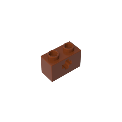 Gobricks,Technic Brick 1 x 2 with Axle Hole Type 1 [+ Opening] and Bottom Pin,32064a,32064,32064b,31493,32064c