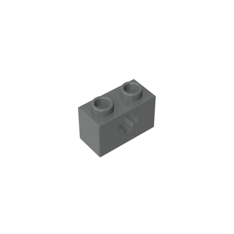 Gobricks,Technic Brick 1 x 2 with Axle Hole Type 1 [+ Opening] and Bottom Pin,32064a,32064,32064b,31493,32064c