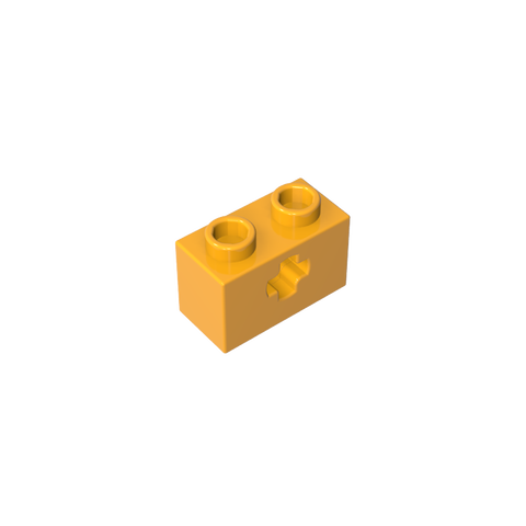 Gobricks,Technic Brick 1 x 2 with Axle Hole Type 1 [+ Opening] and Bottom Pin,32064a,32064,32064b,31493,32064c