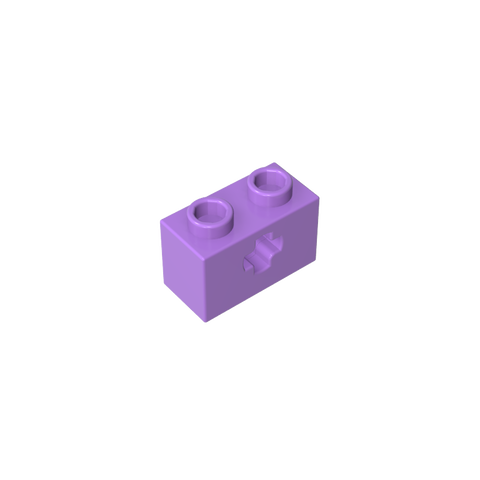 Gobricks,Technic Brick 1 x 2 with Axle Hole Type 1 [+ Opening] and Bottom Pin,32064a,32064,32064b,31493,32064c