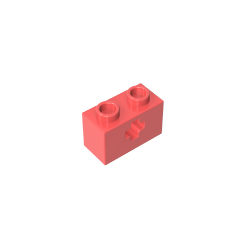 Gobricks,Technic Brick 1 x 2 with Axle Hole Type 1 [+ Opening] and Bottom Pin,32064a,32064,32064b,31493,32064c