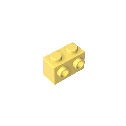 Gobricks,Brick Special 1 x 2 with 2 Studs on 1 Side,11211