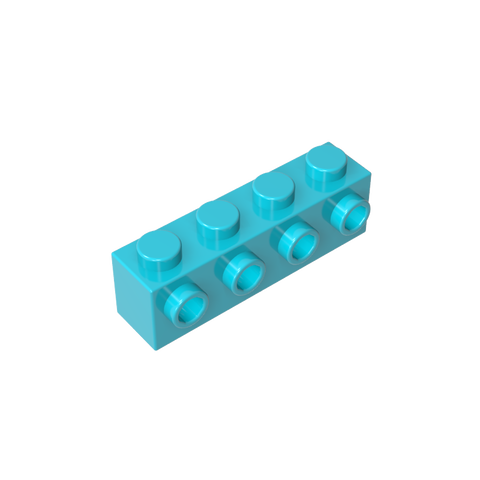 Gobricks,Brick Special 1 x 4 with 4 Studs on One Side,30414