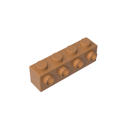 Gobricks,Brick Special 1 x 4 with 4 Studs on One Side,30414