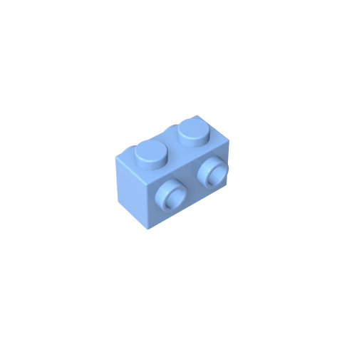 Gobricks,Brick Special 1 x 2 with Studs on 2 Sides,52107