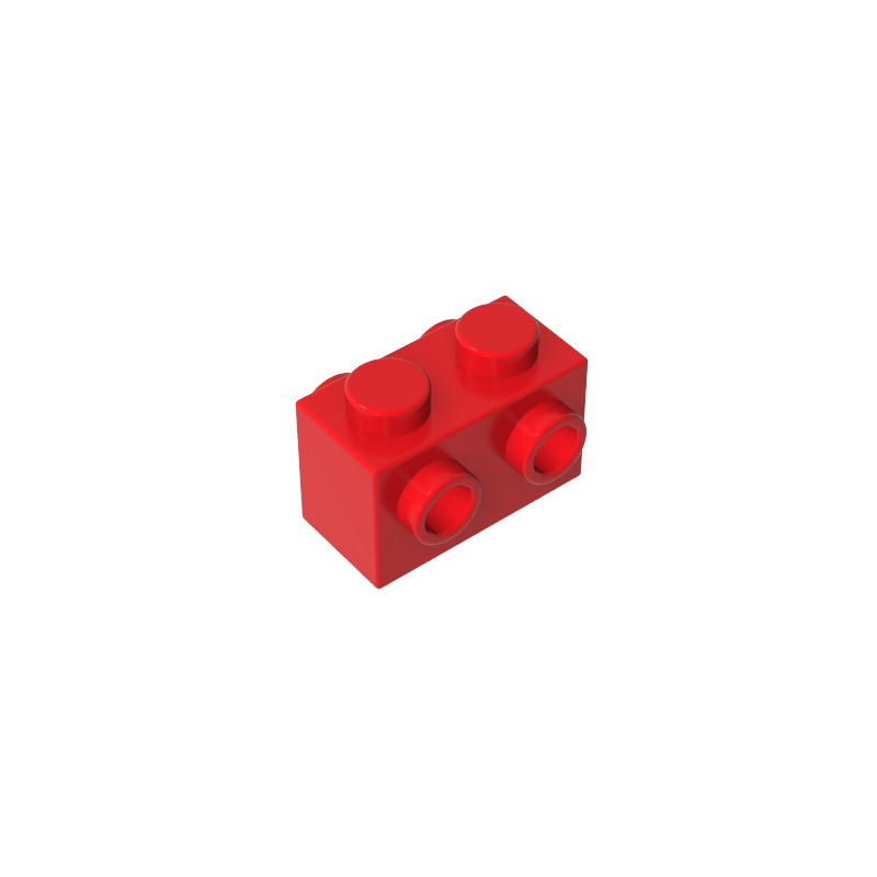 Gobricks,Brick Special 1 x 2 with Studs on 2 Sides,52107