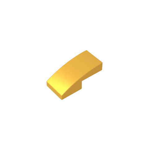 Gobricks,Slope Curved 2 x 1 No Studs [1/2 Bow],11477,17134