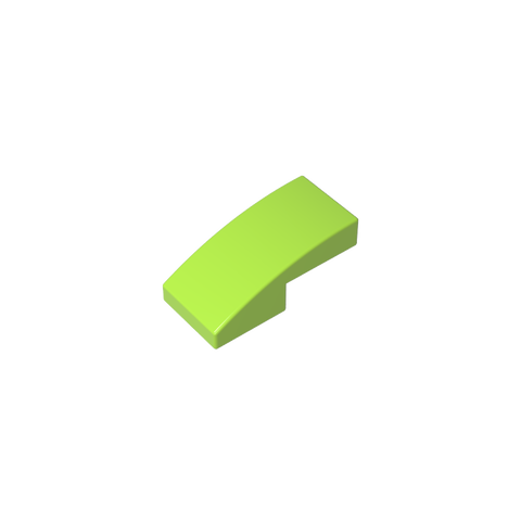 Gobricks,Slope Curved 2 x 1 No Studs [1/2 Bow],11477,17134