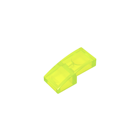 Gobricks,Slope Curved 2 x 1 No Studs [1/2 Bow],11477,17134
