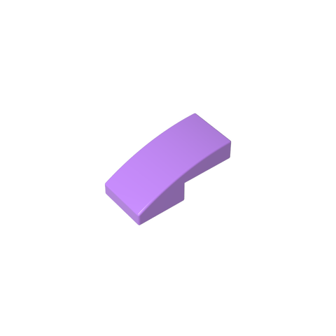 Gobricks,Slope Curved 2 x 1 No Studs [1/2 Bow],11477,17134