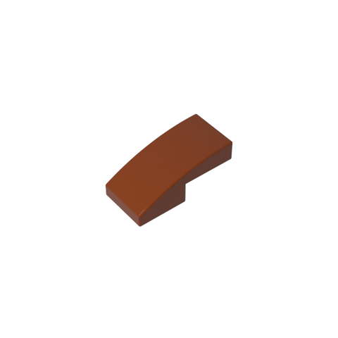Gobricks,Slope Curved 2 x 1 No Studs [1/2 Bow],11477,17134