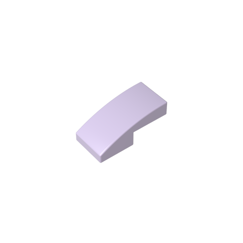 Gobricks,Slope Curved 2 x 1 No Studs [1/2 Bow],11477,17134