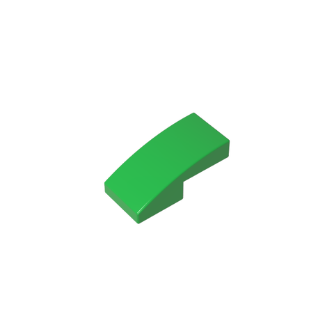 Gobricks,Slope Curved 2 x 1 No Studs [1/2 Bow],11477,17134