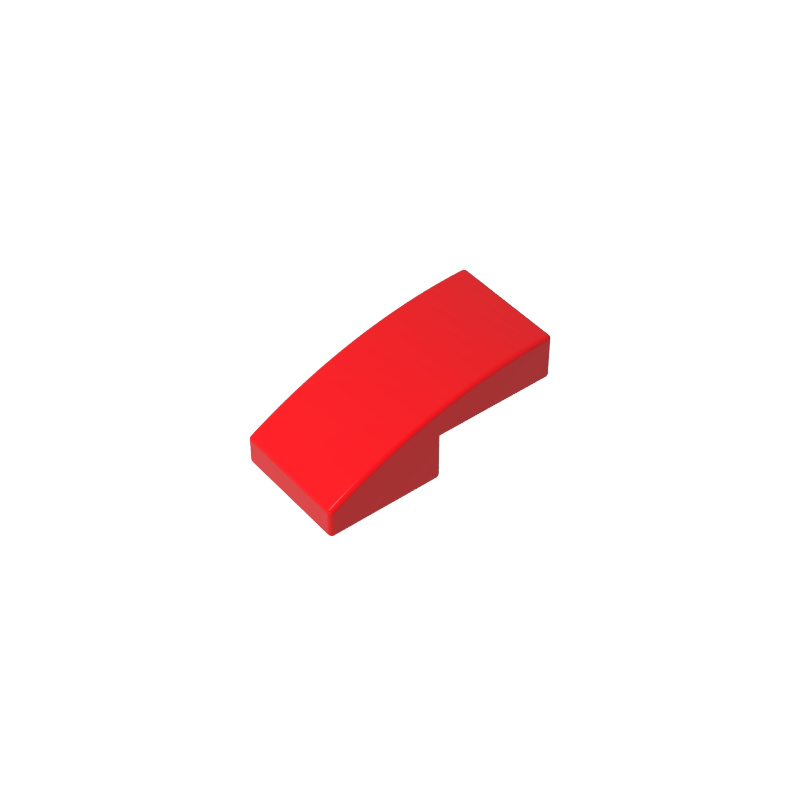 Gobricks,Slope Curved 2 x 1 No Studs [1/2 Bow],11477,17134