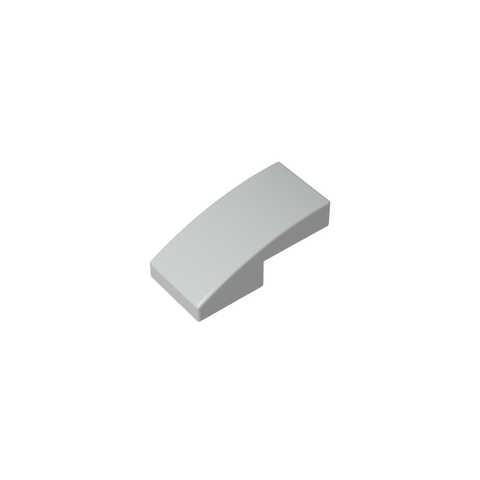 Gobricks,Slope Curved 2 x 1 No Studs [1/2 Bow],11477,17134