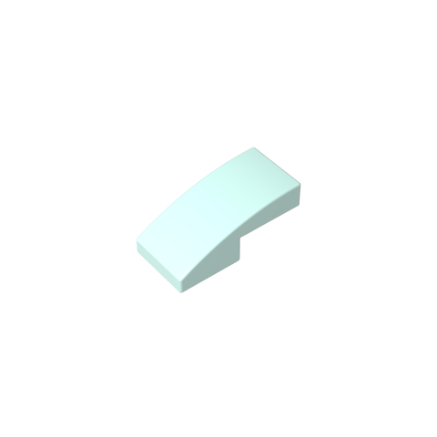 Gobricks,Slope Curved 2 x 1 No Studs [1/2 Bow],11477,17134