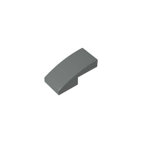 Gobricks,Slope Curved 2 x 1 No Studs [1/2 Bow],11477,17134