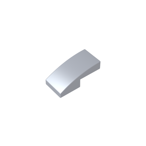 Gobricks,Slope Curved 2 x 1 No Studs [1/2 Bow],11477,17134