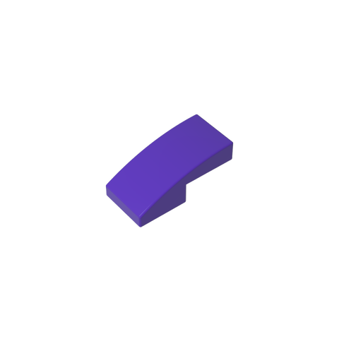 Gobricks,Slope Curved 2 x 1 No Studs [1/2 Bow],11477,17134